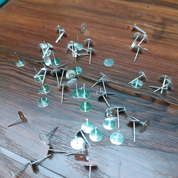 Earing Base Stud Silver (20 Grms ) 