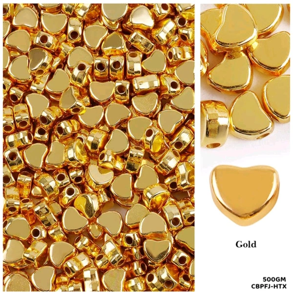 Heart Golden Charms /  Beads (0.4 MM)  20 Grms 
