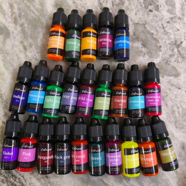 Colorants Resin And Candle Pigment Set Of 20 Bottles 