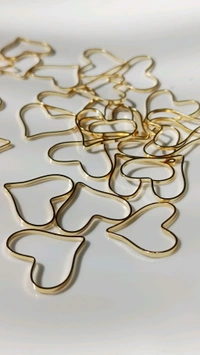 Heart Plain Bezel Golden Without Hole (1.8 cm ) 10 Pcs 