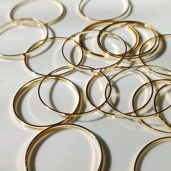 Round Plain Bezel (10pcs) Without Hole  2.4 cm 