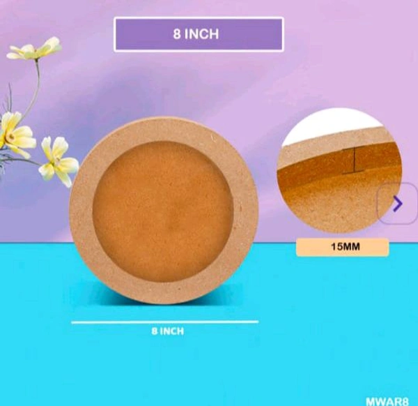 8" Inch Round Deep MDF coster Frame 