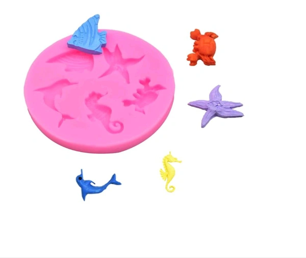 Sea Animals Clay /  Candle MOLD Small