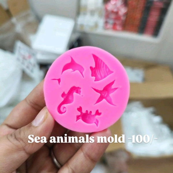 Sea Animals Clay /  Candle MOLD Small