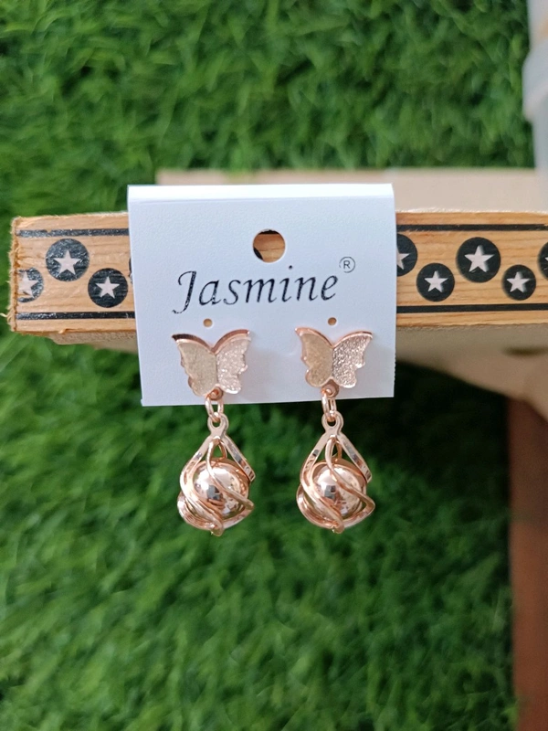 Butterfly Rose Gold Earing Pair 