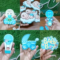 Wooden Cutout Tags Baby Boy And Baby Girl Mix 100 Pc 