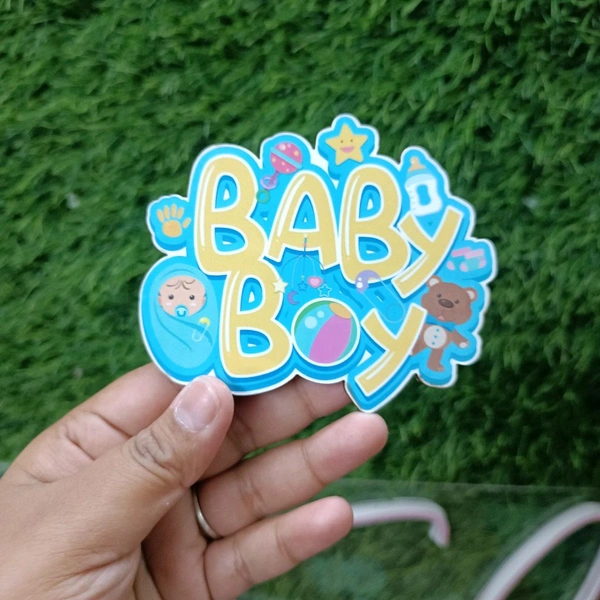 Baby boy Wooden MDF Cutout Pair 