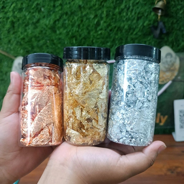 Combo Of 3 Flake ( Rose Gold , Golden , Silver ) 
