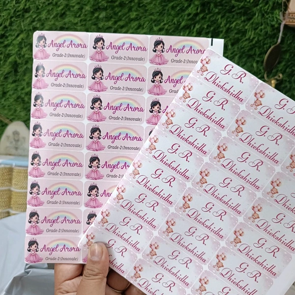 Kids Name Waterproof Sticker (100pc) 1"2 Inch 