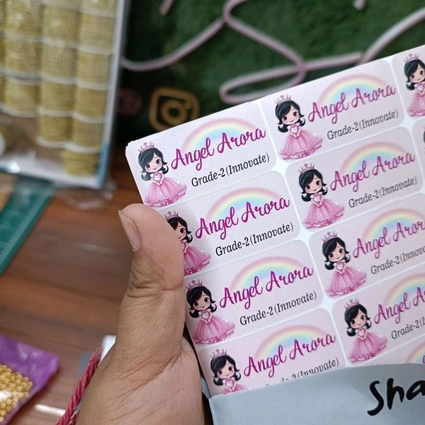 Kids Name Waterproof Sticker (100pc) 1"2 Inch 