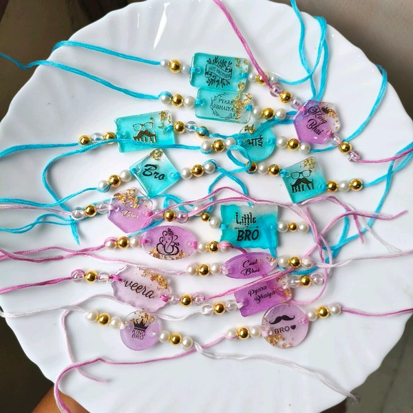 Resin Rakhi Pack Of 10 Pcs Mix 