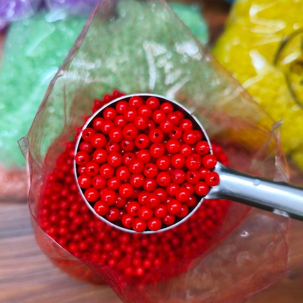 0.5MM Beads 25 Grms (Red) 