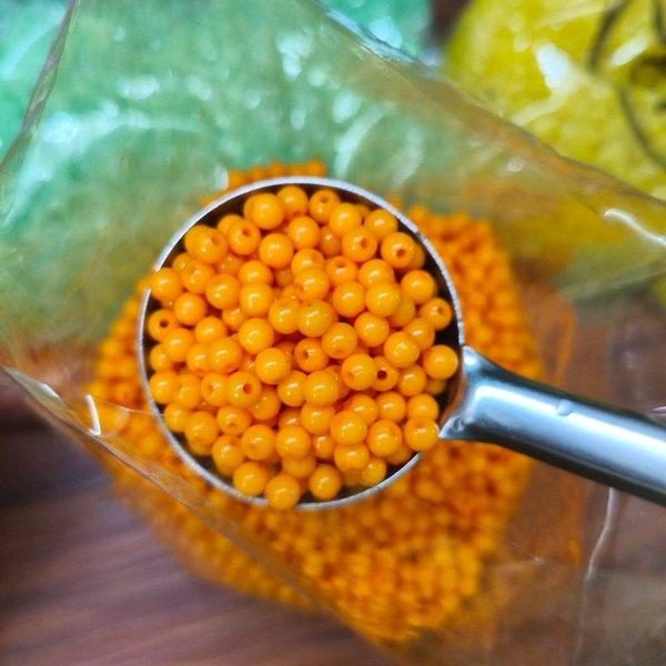 0.5MM Beads 25 Grms (Orange) 