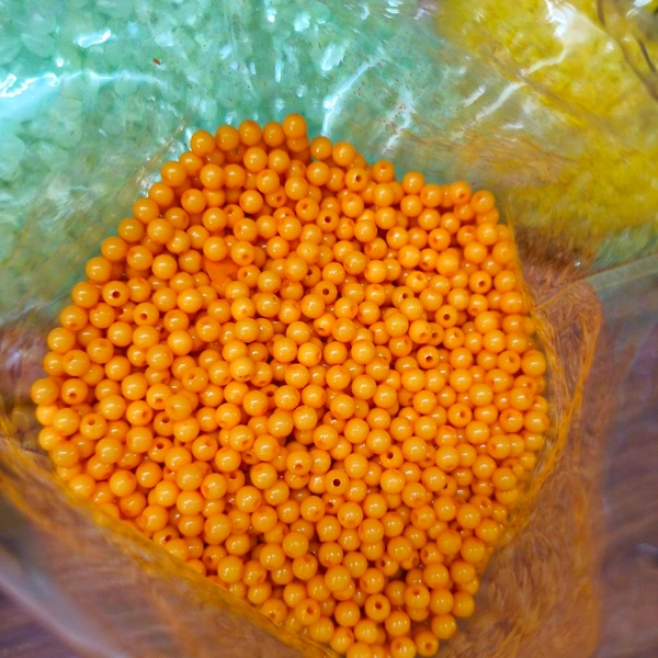 0.5MM Beads 25 Grms (Orange) 