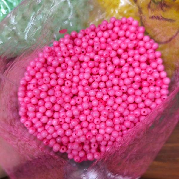 0.5MM Beads 25 Grms (Pink) 
