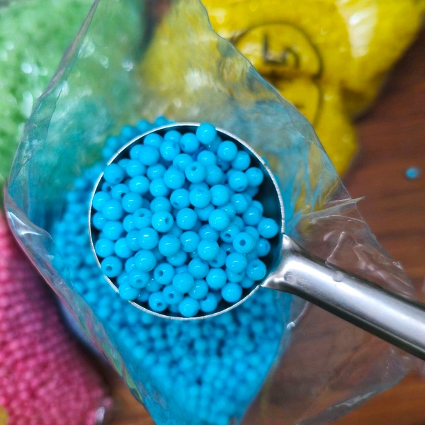 0.5MM Beads 25 Grms (Blue) 
