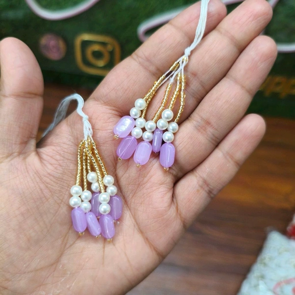 Purple Moti Latkan / Tessel / Hanging Pair 