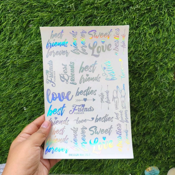 A5 Holographic Embossed Insert Sheet 