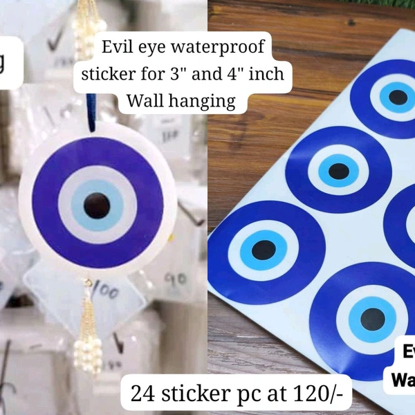 Evil Eye Sticker Sheet Of 24 Pcs (2.7inch)