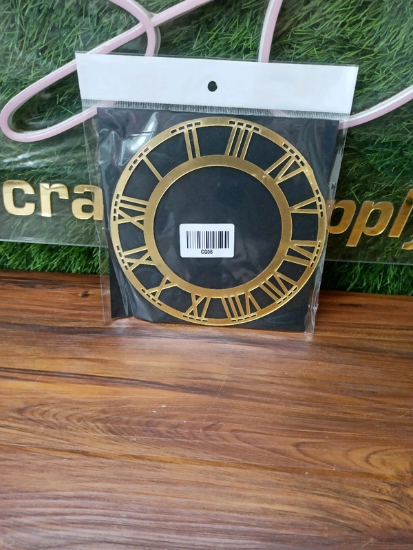 Acrylic Clock Dial 6" Gold Roman