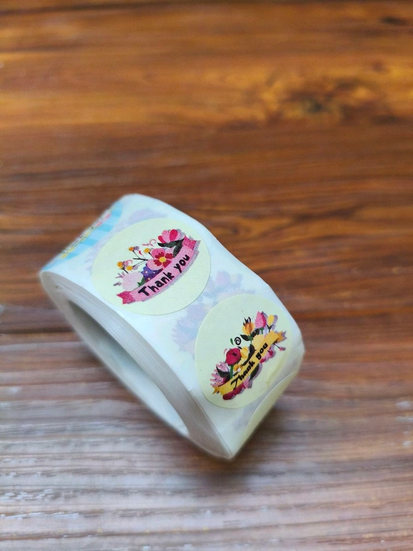 Thankyou Sticker Roll 1" Inch (500 Pcs) 
