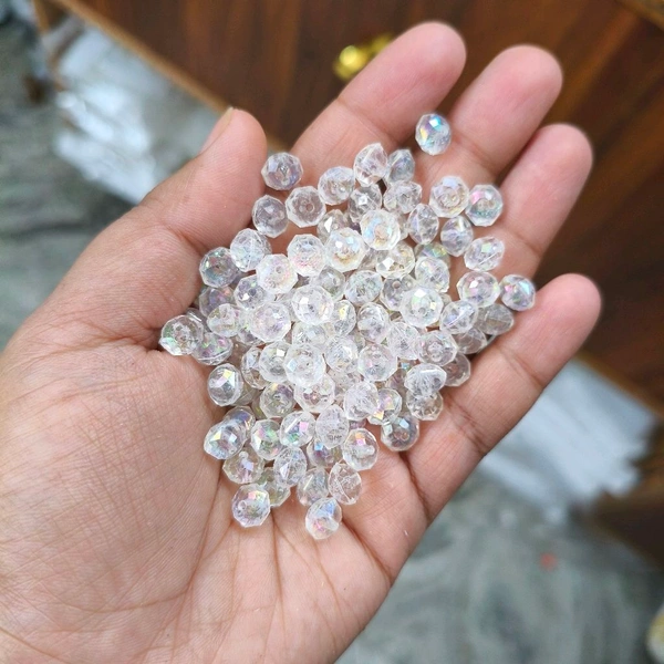 White Holographic Beads (25 Grms)