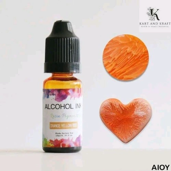 Alcoholic Ink Orange Yellow