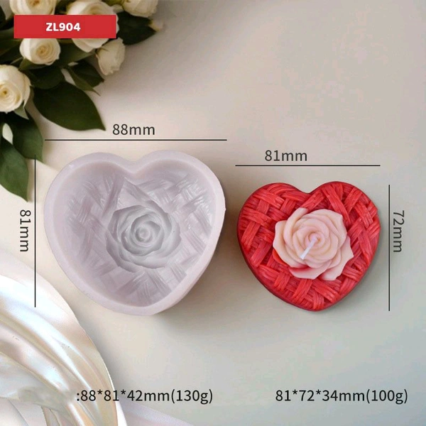 Candle Heart  Mold (Zl 904)