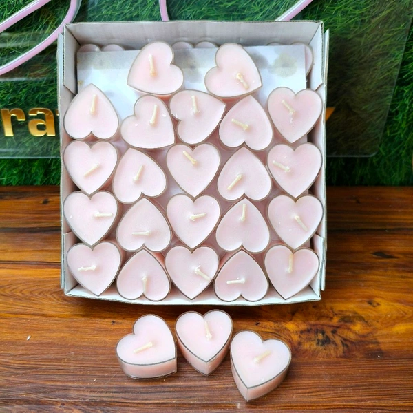 Heart Candle Tealight Pack Of 10 Pc 