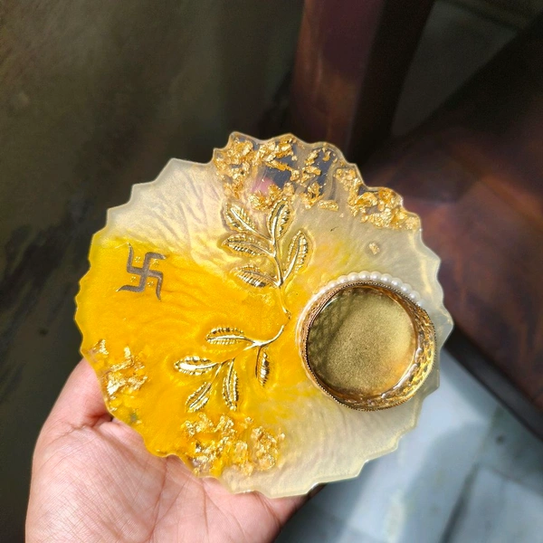 5" Inch Resin Tealight Set Of 2Pcs 