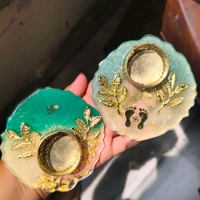 5" Inch Resin Tealight Set Of 2Pcs 