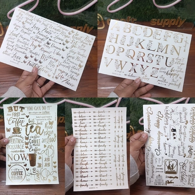 Golden Embossed Stickers
