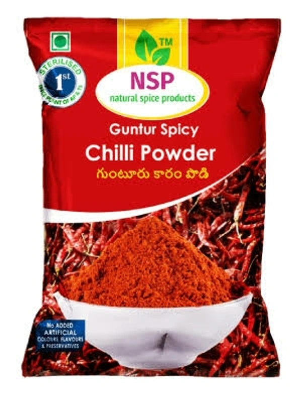NSP GUNTUR SPICY CHILLI POWDER 1KG  - free size, Red