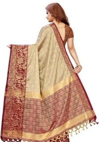 Beautiful Benarasi Silk Saree - Multicolor, Free Size