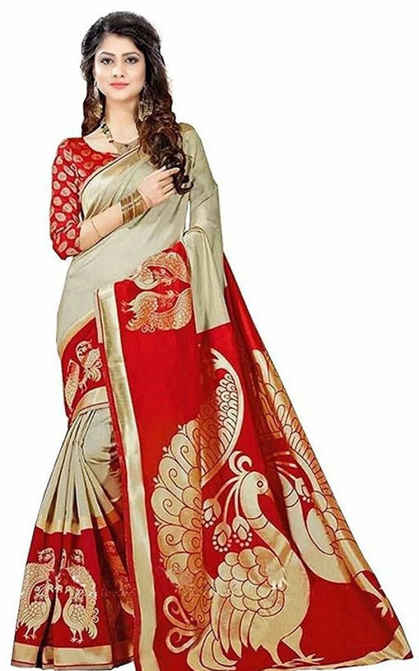 Ethnic Khadi Cotton Silk Sarees - Free Size