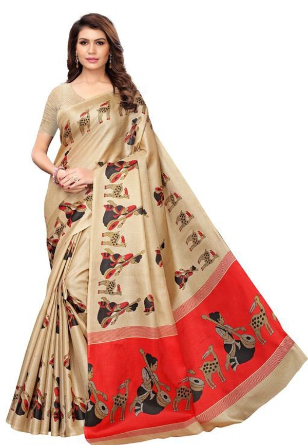 Ethnic Khadi Cotton Silk Sarees - Free Size