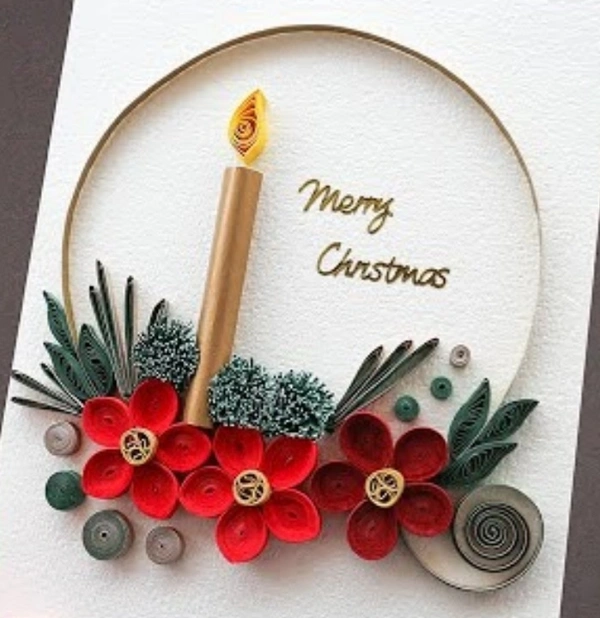 Christmas Card || Paper Quill