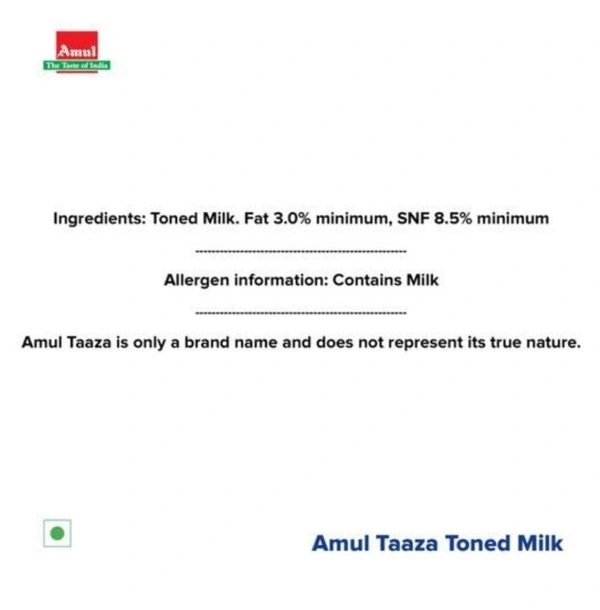 Amul Taza  Milk - 1L
