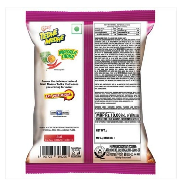 Bingo Tedhe Medhe  Masala Tadka - 50gm