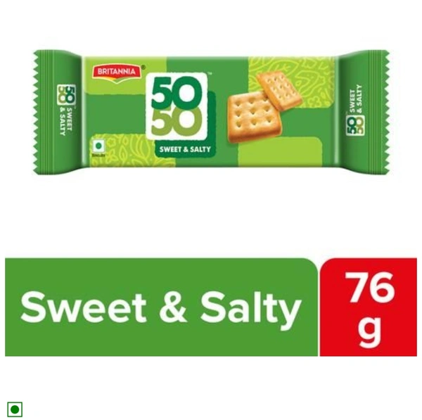 Britannia 50-50 Sweet & Salty Biscuits - 76gm
