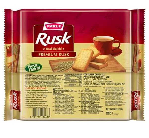 Parle Rusk Real Elaichi  - 200gm