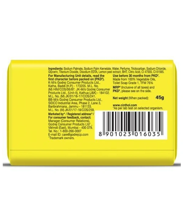 Godrej Cinthol Lime Refreshing Deo Soap - 45gm