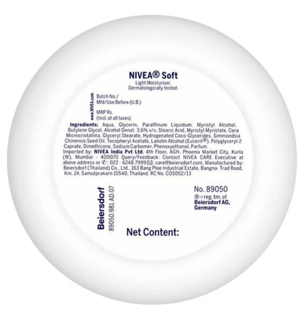 Nivea Soft Light Moisturising Cream - 50ml