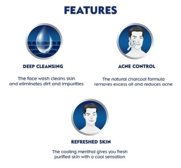 Nivea Men All In One Charcoal Face Wash  - 50gm