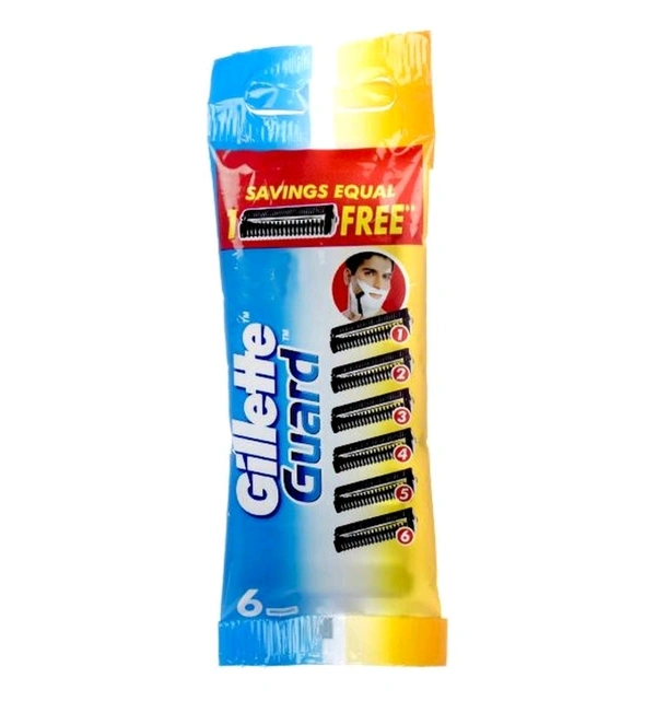 Gillette Guard Manual Shaving Razor Blades 6 Cartridges  - 1pac