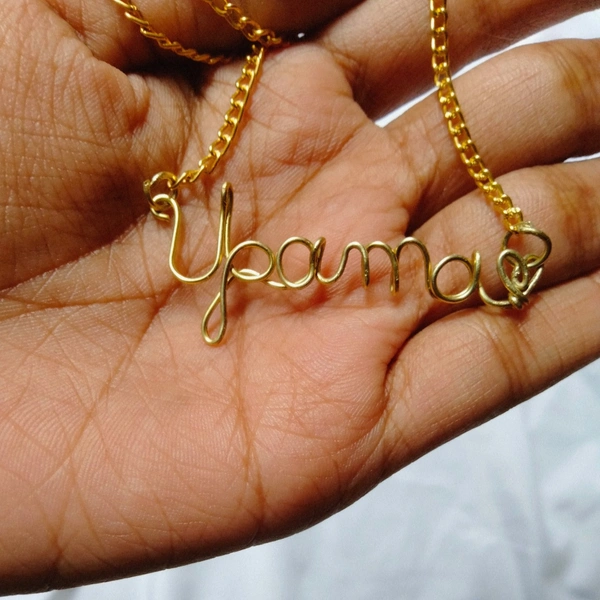 Customise Wire Necklace  - golden