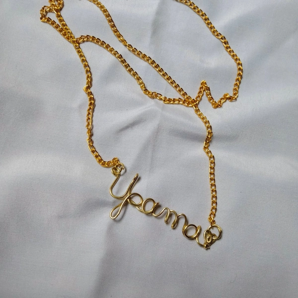 Customise Wire Necklace  - golden