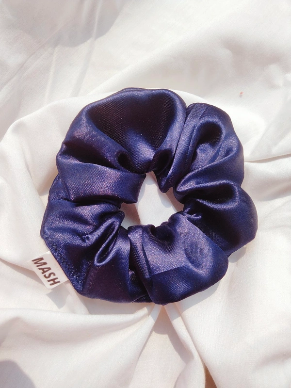 Nevi Blue Scrunchie - Nevi blue, xl