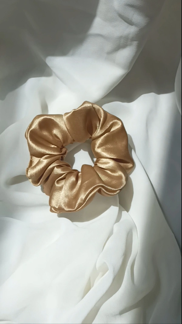Champaign Scrunchies  - Regular, champagne