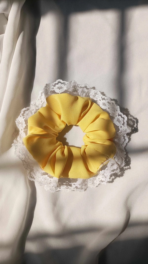 Yellow Lace Scrunchie  - Paris Daisy, Regular